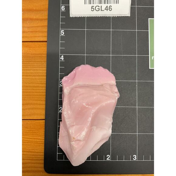 Pink Swirl Art Glass Cullet Glowing Manganese Slag Glass #5GL46 - Picture 7 of 7